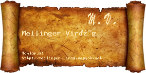 Meilinger Virág névjegykártya